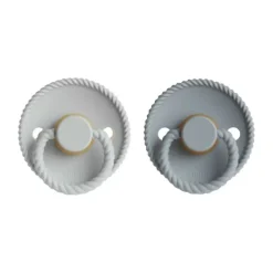 Frigg Fopspeen Rope Fr.Gray/Silver Gray T2 6-18 mnd (2 stuks)> Fopspenen 12+ Maanden|Fopspenen 6+ Maanden