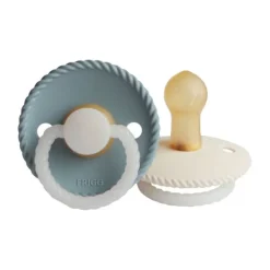 Frigg Fopspeen Rope Night Stone Blue/Cream T2 6-18 mnd (2 stuks)> Fopspenen 12+ Maanden|Fopspenen 6+ Maanden