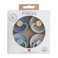 Mushie FRIGG Fopspenen - 4-Pack - Skyline Serenity - Latex - 0–6 Mnd> Fopspenen 0-6 Maanden