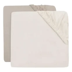 Jollein Hoeslaken Jersey - 40/50x80/90 cm - 2 Stuks - Sea Green/Ivory><noscript><img width=