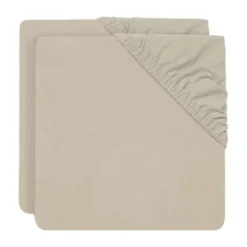 Jollein Hoeslaken Jersey Nougat 60 x 120 cm 2 Pack> Hoeslakens