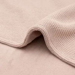 Jollein Ledikantdeken Basic Knit Wild Rose/Fleece 100 x 150 cm><noscript><img width=