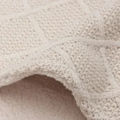 Jollein Ledikantdeken Check Knit Biscuit / Teddy Fleece 100 x 150 cm><noscript><img width=