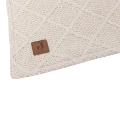 Jollein Ledikantdeken Check Knit Biscuit / Teddy Fleece 100 x 150 cm><noscript><img width=