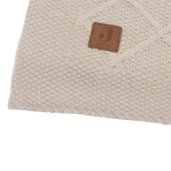 Jollein Ledikantdeken Check Knit Biscuit / Teddy Fleece 100 x 150 cm><noscript><img width=