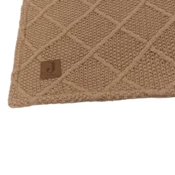 Jollein Ledikantdeken Check Knit Biscuit / Teddy Fleece 100 x 150 cm><noscript><img width=