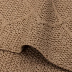 Jollein Ledikantdeken Check Knit Biscuit / Teddy Fleece 100 x 150 cm><noscript><img width=