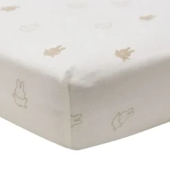 Jollein Ledikanthoeslaken Jersey Happy Miffy Nougat 60 x 120 cm> Hoeslakens