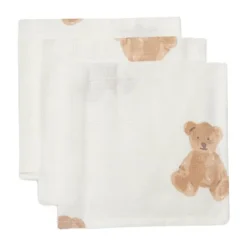 Jollein Monddoekje Hydrofiel Teddy Bear 3-pack> Monddoekjes / Spuugdoekjes