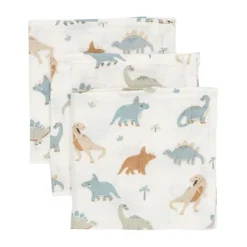 Jollein Roarsome Monddoekje - 3 Pack - 31 x 31 cm - Hydrofiel> Monddoekjes / Spuugdoekjes