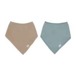 Jollein Slab Bandana Hydrofiel - Sea Green / Biscuit - 2 Stuks> Slabben