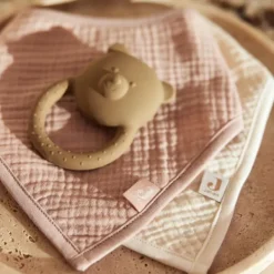 Jollein Slab Bandana Hydrofiel - Wild Rose / Oatmeal - 2 Stuks><noscript><img width=