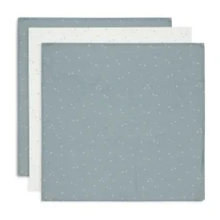 Jollein Twinkling Small Multidoek - 3 Pack - 70 x 70 cm - Hydrofiel - Sea Green> Multidoek