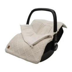Jollein Voetenzak 3/5 Punts - Groep 0+ - Check Knit - Oatmeal> Accessoires Autostoel