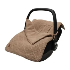 Jollein Voetenzak 3/5 Punts - Groep 0+ - Check Knit - Biscuit> Accessoires Autostoel