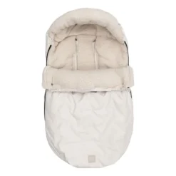 Jollein Voetenzak Groep 0+ 3/5 punts gordel - Embossed - Milky Coffee> Accessoires Kinderwagens|Accessoires Tweeling/Duo