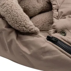 Jollein Voetenzak Groep 0+ 3/5 punts gordel - Embossed - Milky Coffee><noscript><img width=