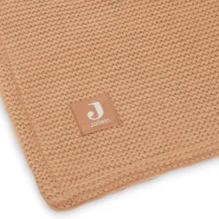 Jollein Wiegdeken Basic Knit Nougat/Fleece 75 x 100 cm><noscript><img width=