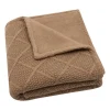 Jollein Wiegdeken Check Knit Biscuit / Teddy Fleece 75 x 100 cm> Wiegdekens