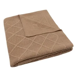 Jollein Wiegdeken Check Knit Oatmeal 75 x 100 cm> Wiegdekens