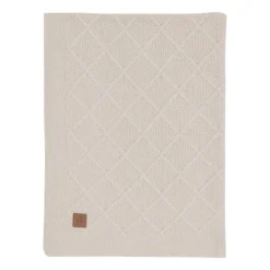 Jollein Wiegdeken Check Knit Oatmeal 75 x 100 cm><noscript><img width=