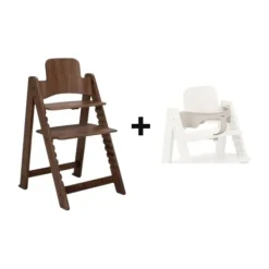 Kidsmill Up! Kinderstoel Incl. Kunststof Babyset Oatmeal - Beuken Zwart> Houten Kinderstoelen