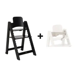 Kidsmill Up! Kinderstoel Incl. Kunststof Babyset Oatmeal - Beuken Zwart><noscript><img width=