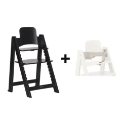 Kidsmill Up! Kinderstoel Incl. Kunststof Babyset Oatmeal - Beuken Zwart><noscript><img width=