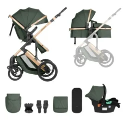 Kikkaboo Kinderwagen 3 in 1 Darling Leger Groen><noscript><img width=