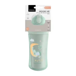 Kikkaboo Maan Beker Met Siliconen Rietje - 220ml - Mint> Bekers