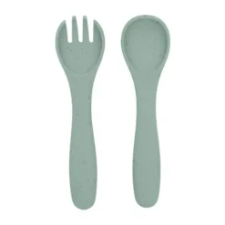 Kikkaboo Vork En Lepel - Platina Siliconen - Zand> Bestek