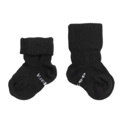 KipKep Blijf-Sokjes Black Stripes 0-6mnd 2-Pack 0-6 maanden><noscript><img width=