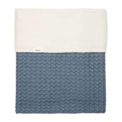 Koeka Amsterdam Wafel Wiegdeken - Maat 100 x 75 - Cotton Fleece - Bluestone> Wiegdekens