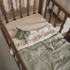 Koeka Ledikantlaken En Hoeslaken Set Ruffle Faro Caffe> Ledikantlakens