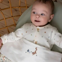 Little Dutch Ledikantlaken Geborduurd Paddenstoelen 110 x 140 cm> Ledikantlakens