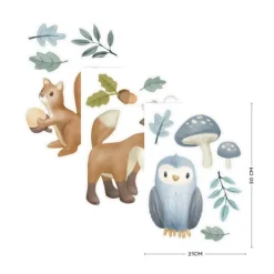Little Dutch Muurstickers - Forest Friends - 3 Vellen> Wand Decoratie