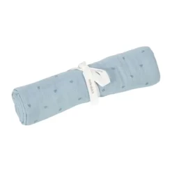 Little Dutch Pure Swaddle Doek XL - Hydrofiel - 120 x 120 cm - Denim Blue> Multidoek