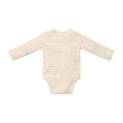 Little Dutch Stripe Lange Mouw Overslag Romper - Maat 44 - Soft Beige> Rompertjes
