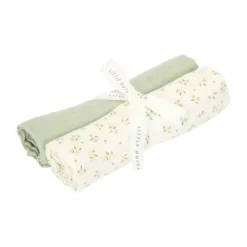 Little Dutch Swaddle Doeken Hydrofiel Blueberry Leaves & Sage 70 x 70 cm (Set van 2)> Multidoek