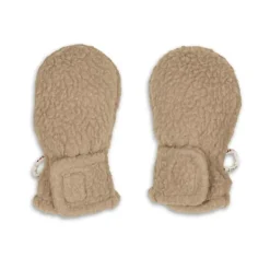 Lodger Mittens Teddy Fleece Beige 0-12M> Wanten