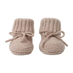 Lodger Slipper Merino Wool Beige 0-6mnd> Slofjes