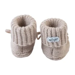 Lodger Slipper Merino Wool Beige 0-6mnd><noscript><img width=