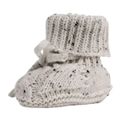 Lodger Slofjes Gebreid Met Kabel - 0-6 mnd - Buffalo> Slofjes