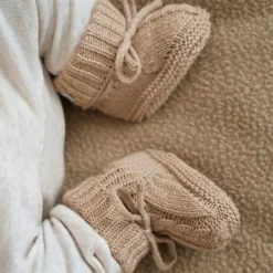 Lodger Slofjes Gebreid Met Kabel - 0-6 mnd - Buffalo><noscript><img width=