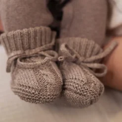 Lodger Slofjes Gebreid Met Kabel - 0-6 mnd - Buffalo><noscript><img width=