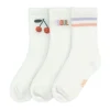 Lässig Tennis Socks GOTS - 3-pack - Cherry - Maat 19-22> Sokjes