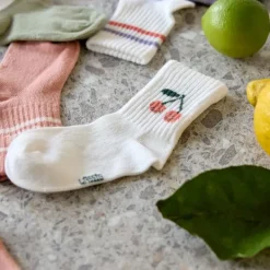 Lässig Tennis Socks GOTS - 3-pack - Cherry - Maat 19-22><noscript><img width=