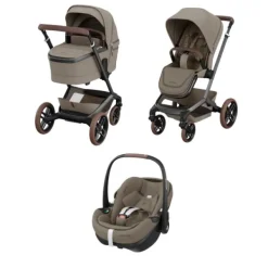 Maxi-Cosi Fame Kinderwagen 2-in-1 | Autostoel Pebble 360 Pro2 - Twillic Truffle> Wandelwagens|Complete Kinderwagens