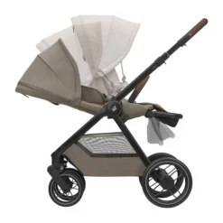 Maxi-Cosi Kinderwagen - Oxford Plus - Twillic Graphite (Dark Frame + Brown Leather)><noscript><img width=
