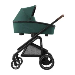 Maxi-Cosi Plaza+ Essential Green - Black Frame + Brown Leather> Wandelwagens|Complete Kinderwagens